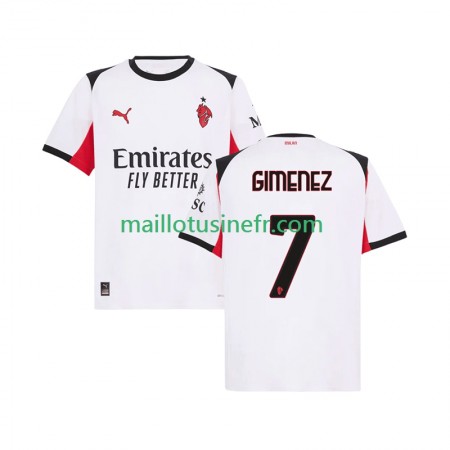 Maillot de Foot AC Milan Santiago Gimenez 7 Extérieur 2025-26
